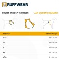 RUFFWEAR Front Range Harness - Tabela Rozmiarów