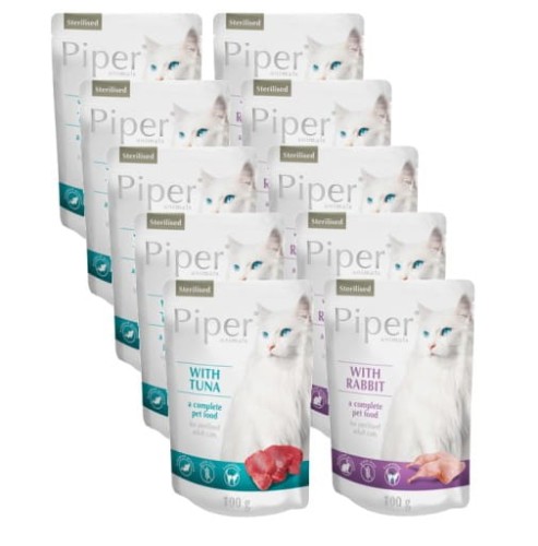 PIPER animals Sterilised MIX Saszetek 20x100g dla Kota